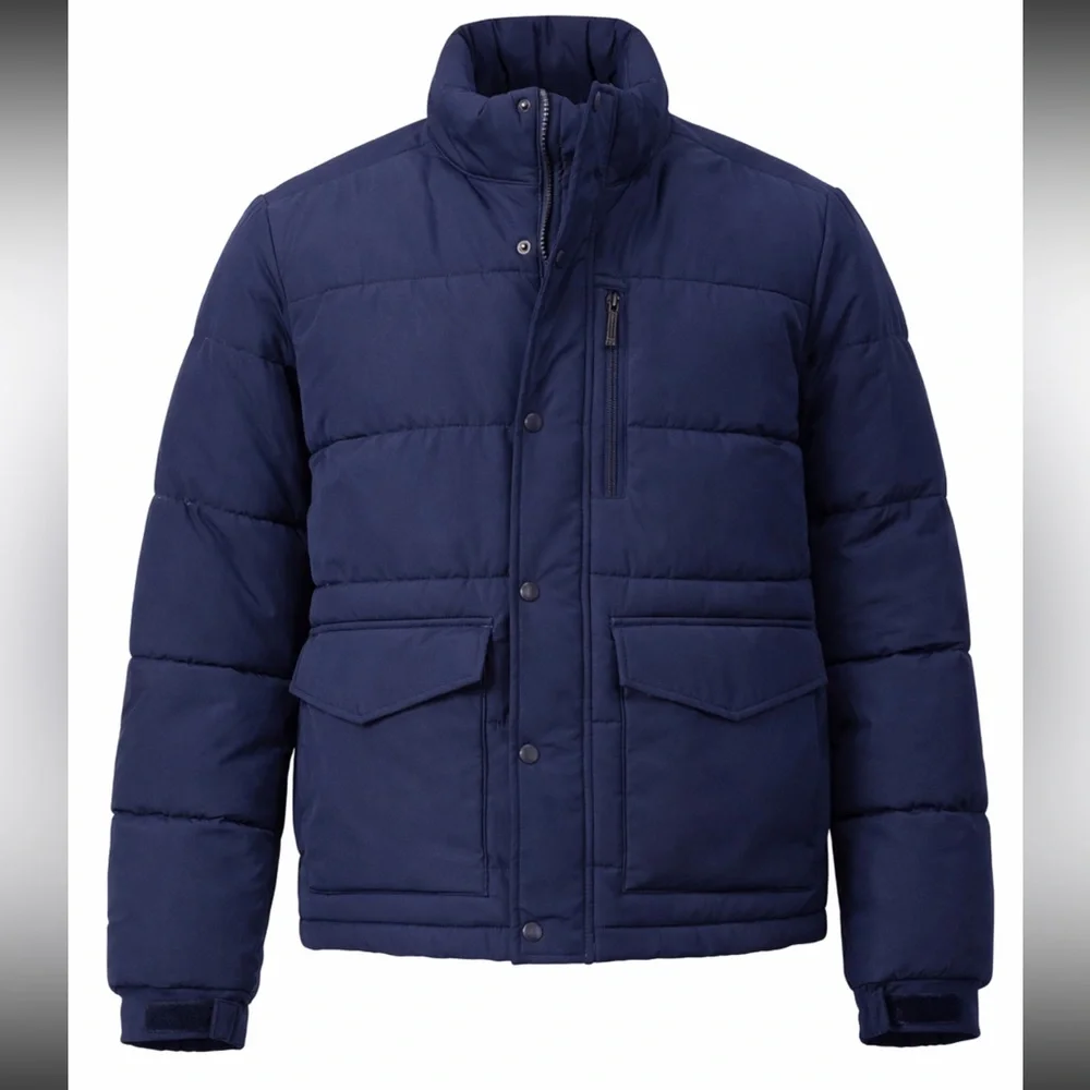 J.Crew Men's Eco Nordic Puffer Jacket w/ PrimaLoft Insulation Navy Sz L NWT